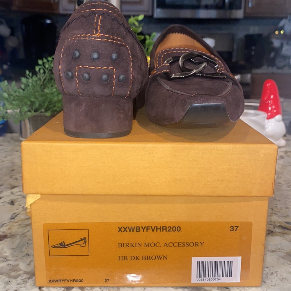 Tod's Woman’s Brown Suede Heel Loafers- 37 - Picture 4 of 7